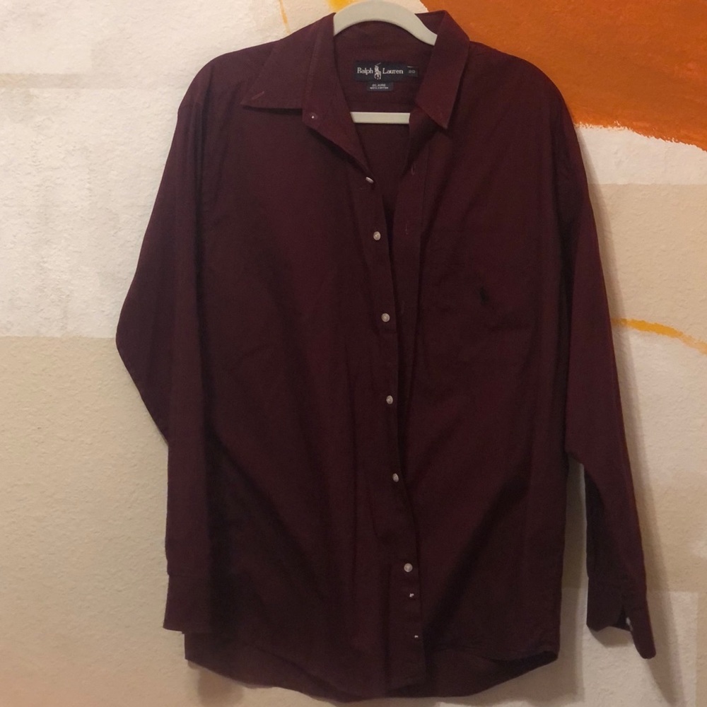 Burgundy Button Down